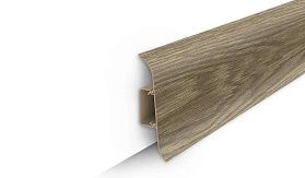 Напольный плинтус Идеал Классик К-П70п (пластиковый с кабель-каналом) 208 Дуб Мокко, 2200мм/70мм/22мм, 1 м.п.